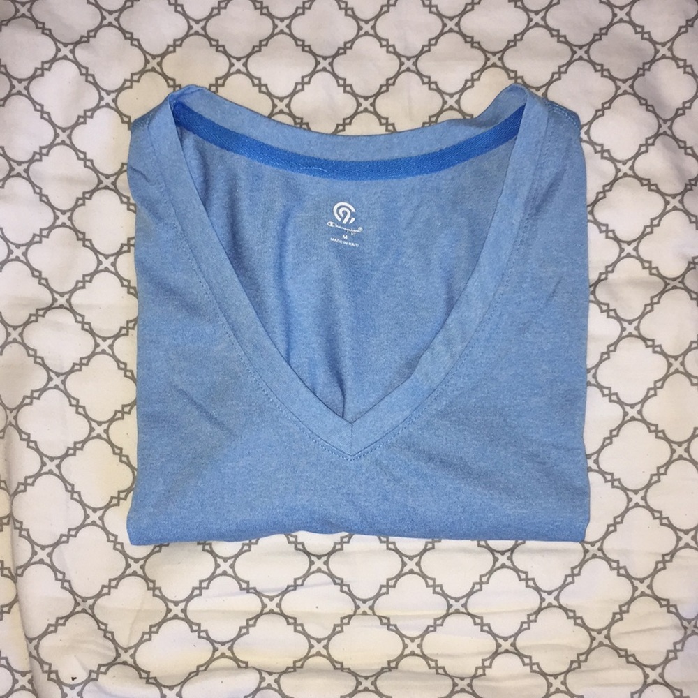 Light blue workout top